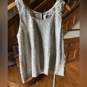 Vince Camuto sequin zipper top